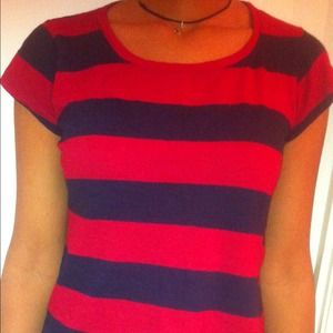 Forever XXI scratch top red and blue navy.