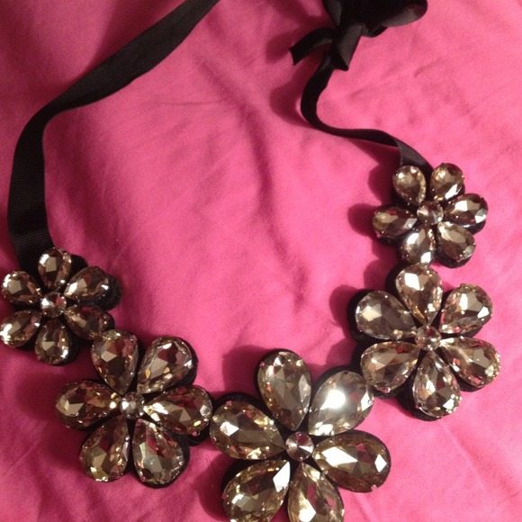 Necklace bronze rhinestones