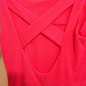 Brand new neon pink criss cross dress