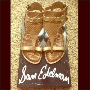 ❌SOLD❌Sam Edelman Nude Snake Skin Sandal 6.5