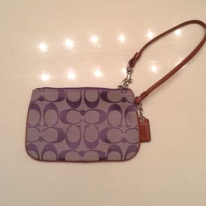 Coach lavender wristlet