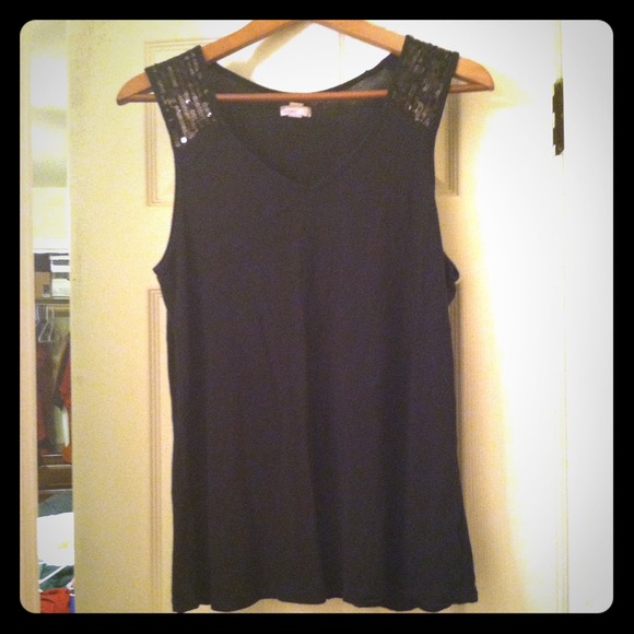 💋Black Sequined Tank
