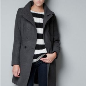 Double breasted wool coat