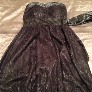 Black lace bubble dress