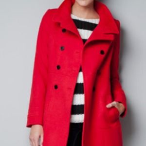 Double breasted wool coat