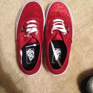 Brand new red sparkly vans
