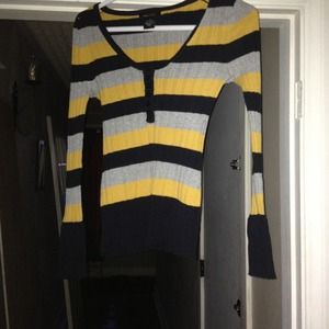 BCBG S 100% Cotton Ribbed Sweater