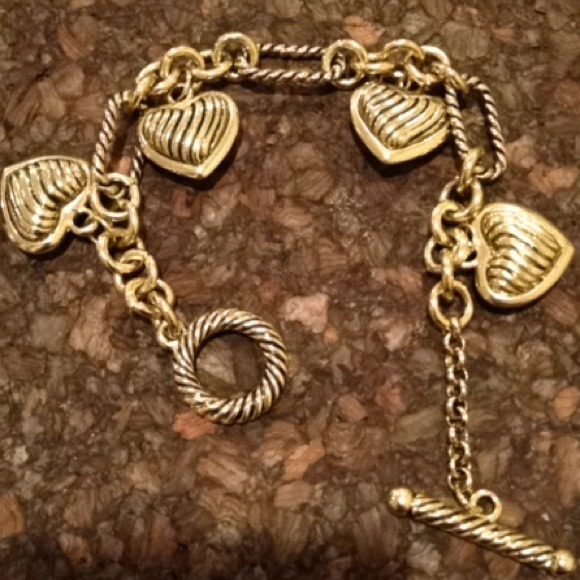 Jewelry - Reserve David Yurman Ins Gold Heart Charm Bracelet