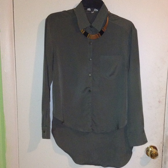 Long sleeve button up top