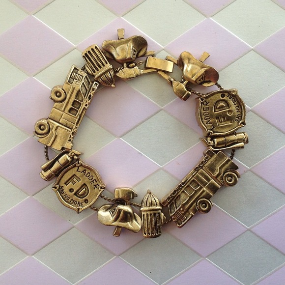 Fire Department Slide Charm Bracelet