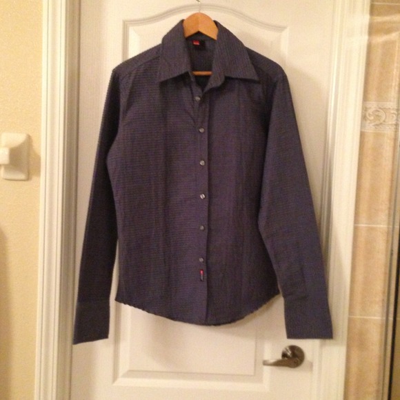 Men's diesel gray button up dress shirt