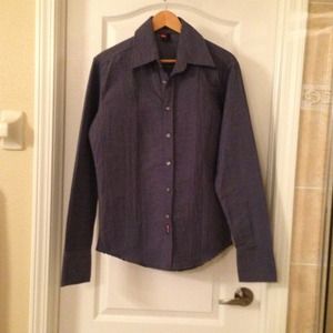 Men's diesel gray button up dress shirt