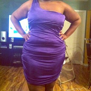 Purple sexy club dress