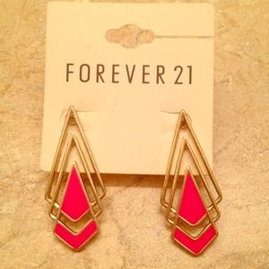 Hot pink Forever21 earrings