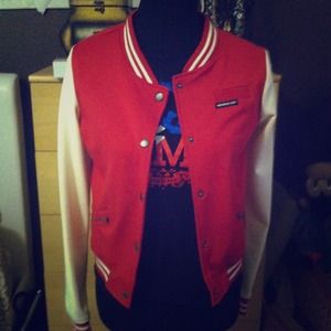 REDUCED! MEMBERS ONLY Cropped Varsity Jacket