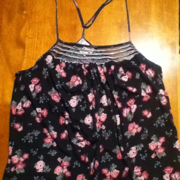 Tank with lace on top RESERVED!!!!!!