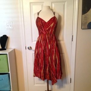 BCBG MAXAZIRA Runway Tribal Asymmetrical Dress