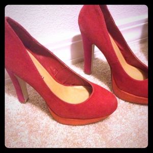 Red, hot pink, and orange heels