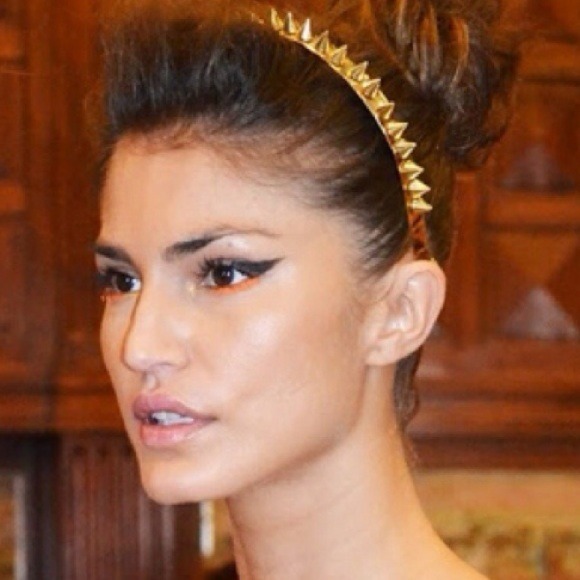 Out of stock !  Gold spike headband