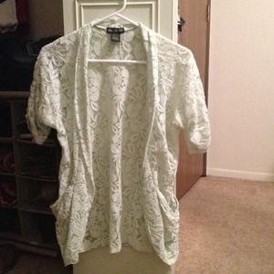 Miss Chievous mint green s/s lace blazer