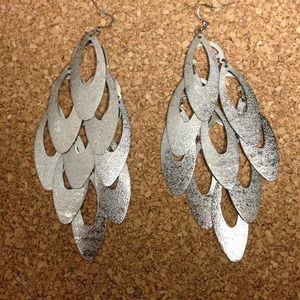 Cute funky silver earrings!