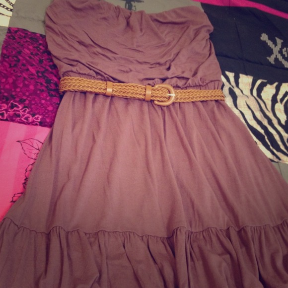 Vintage purple belted dress