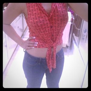 Black and orange owl top.