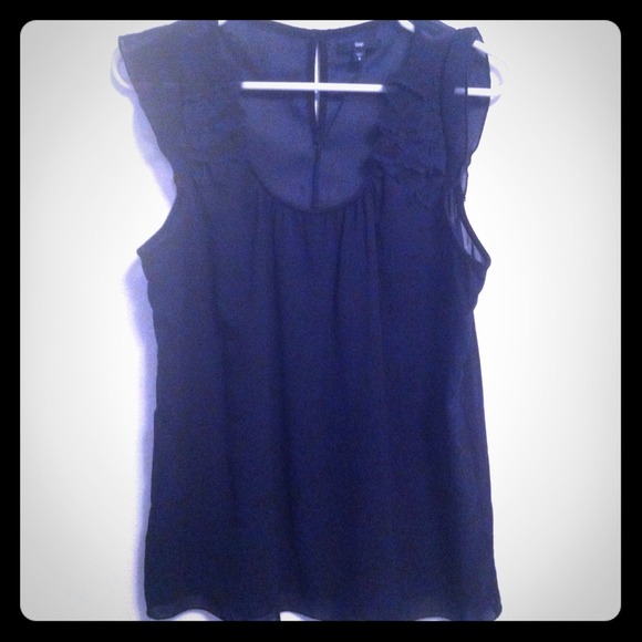 GAP Tops - Gap Cap-sleeve Lightly Sheer Top