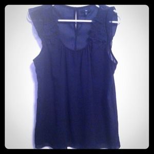 Gap Cap-sleeve Lightly Sheer Top