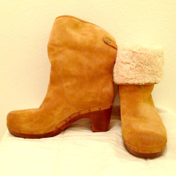 UGG Suede Fold-Top Boots
