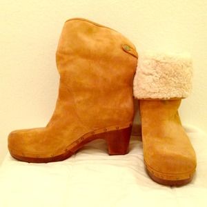 UGG Suede Fold-Top Boots