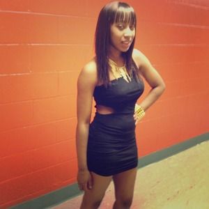 Black halter top dress