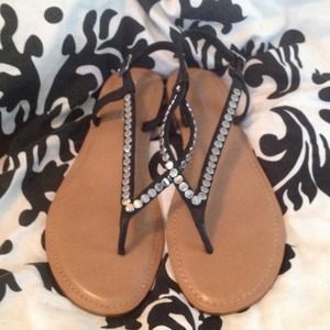 BCBGeneration black and silver sandals. Size 9.5