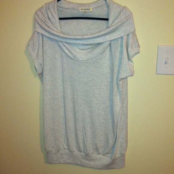 Short sleeve cotton cowl neck top. Never worn!
