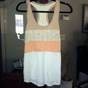 BUNDLE! White and peachy color shirt