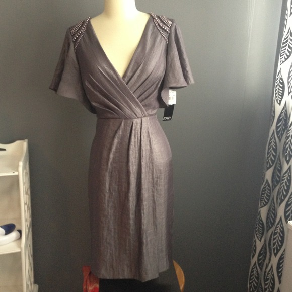Silver Adrianna Papell evening/cocktail dress.