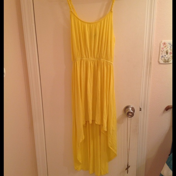 Yellow high low dress