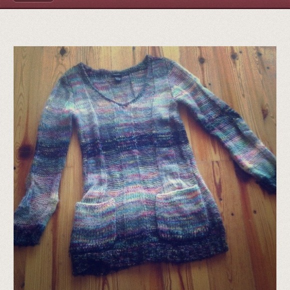 Multi colored wool sweater - Picture 3 of 4