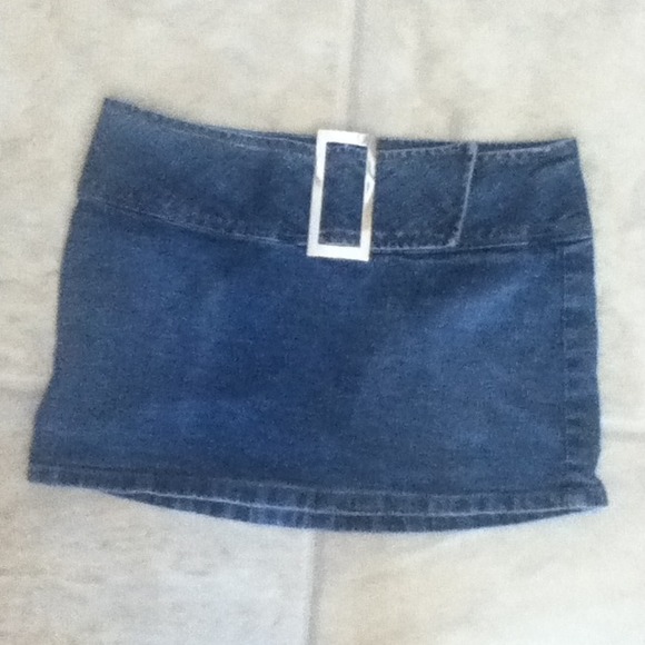 Rampage jean denim mini stretch skirt sz 1