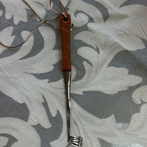 Golf pendant made from a cocktail fork - Picture 2 of 4