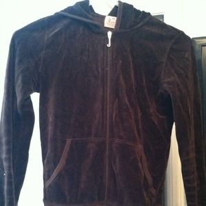 Brown Velour Juicy Zip Up