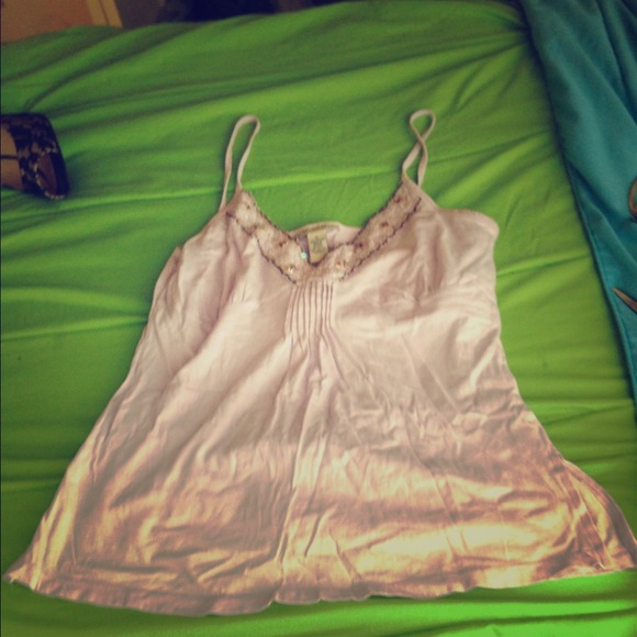 Lilac bead collared cami