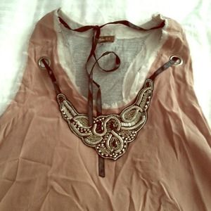 Gently worn silk and cotton tank!