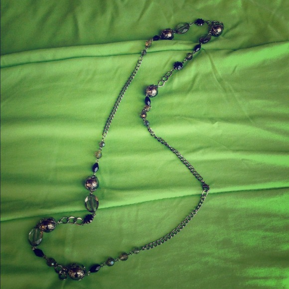 Extra long beaded necklace