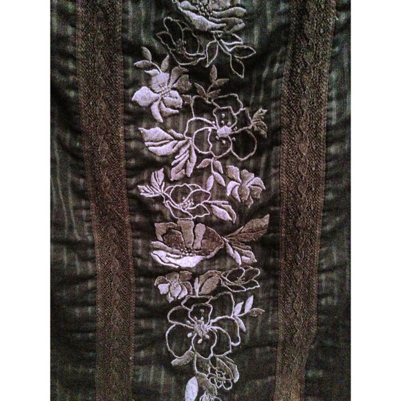 Strapless Ruffle Top with Flower Detail