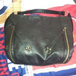 Black leather purse