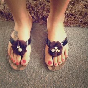 Coach Serenity Patent Leather Sandals