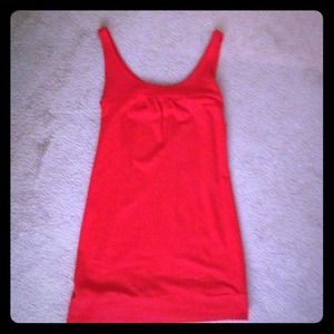 Red, no-waist sundress, size L