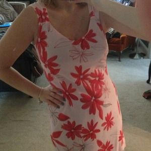 Pink floral Ann Taylor Loft dress