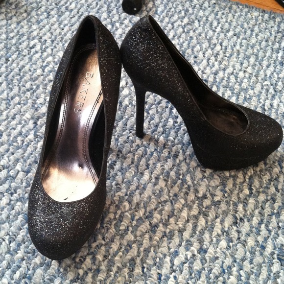 Bakers black glitter pumps & bathing suit bundle!